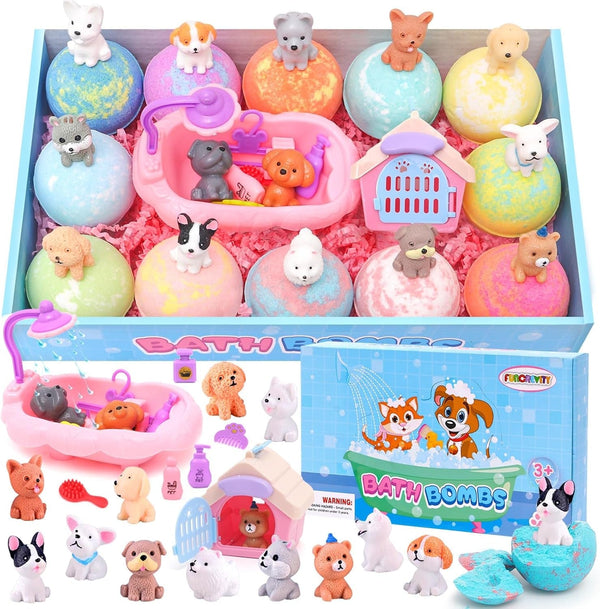 Bath Bombs for Kids with Surprise inside for Girls Boys Toddlers Organic Kids Bath Bombs with Toys inside Ideal Birthday Christmas Gift Set
