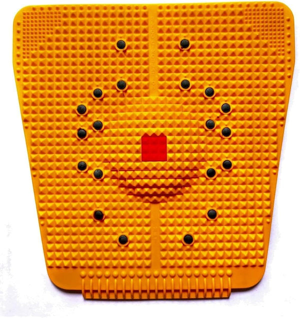 High Strength Plastic Acupressure Mat & Feet Massager Acupunctures Stress, Pain Relief Massager Tool for Blood Circulation in Human Body (Yellow), Standard