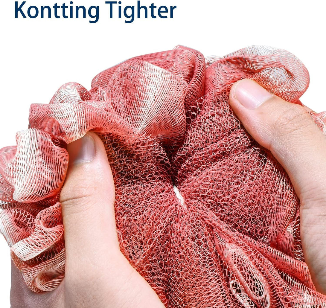 Yoget 4 Pack Bath Loofah Sponge, 4 Color 60G Bath Sponge,Exfoliate, Cleanse, Soothe Skin