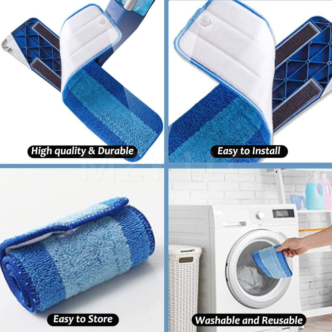 3 Pack for Bona Microfiber Cleaning Pad, Microfiber Mop Pads Compatible with Bona Mop for Bona Hardwood Floor Cleaner 18 Inch