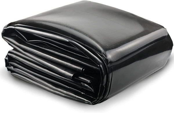 20 Mil Pond Liner, 7X10 Ft Pond HDPE Skins Small Fish Pond Liners Rubber Pond Tarp Easy Cutting Underlayment for Fountains, Waterfall & Water Gardens