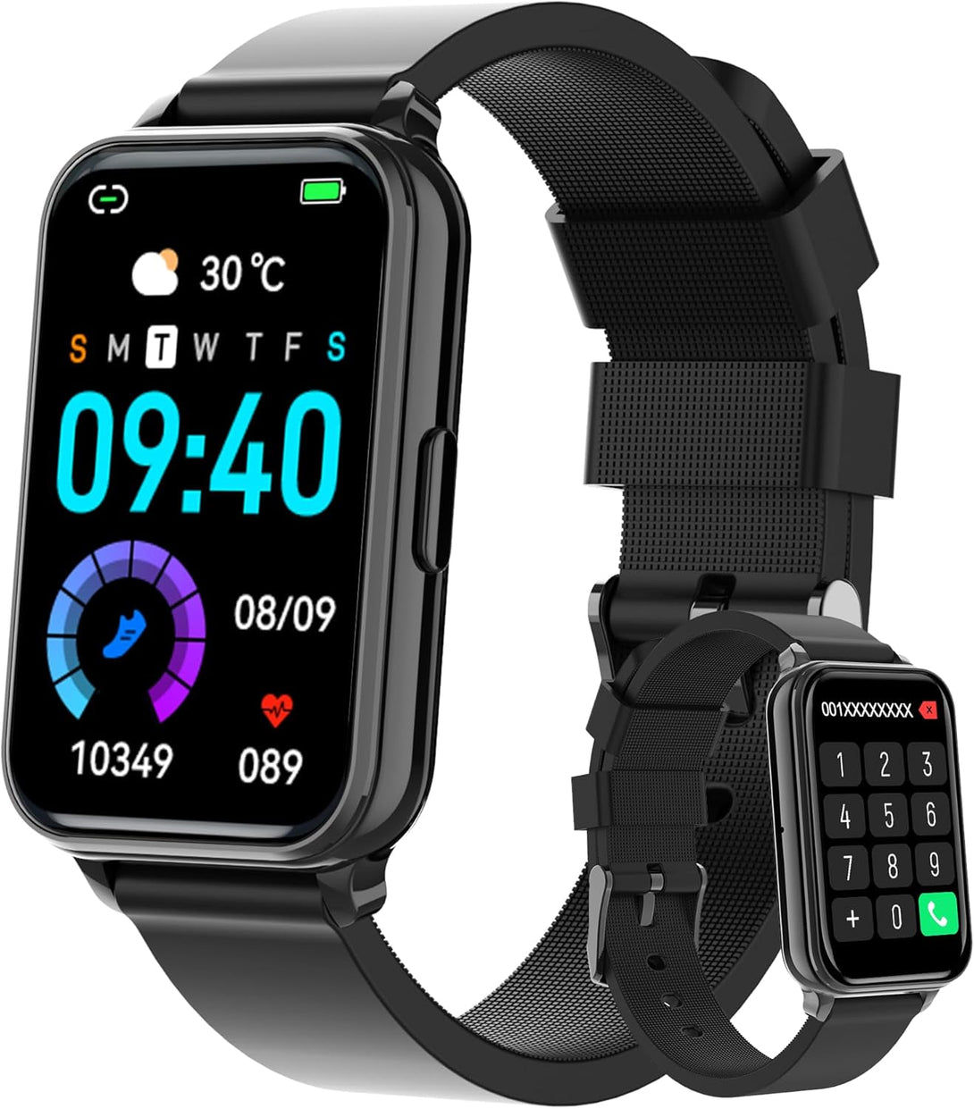 Fitness Tracker Smart Watch Make/Answer Calls for Women Men with Heart Rate Blood Oxygen Sleep Monitor Sports Modes Step Calorie Counter IP68 Waterproof for Android Phones and Iphone