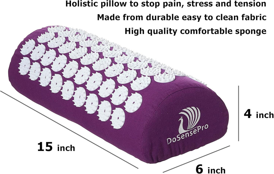 Acupressure Pillow - Acupuncture Massage Pillow for Neck Tension, Pain Relief, Headaches and Migraines - Ideal Shoulder, Head, Legs, Lower Back & Neck Pillow for Relaxation