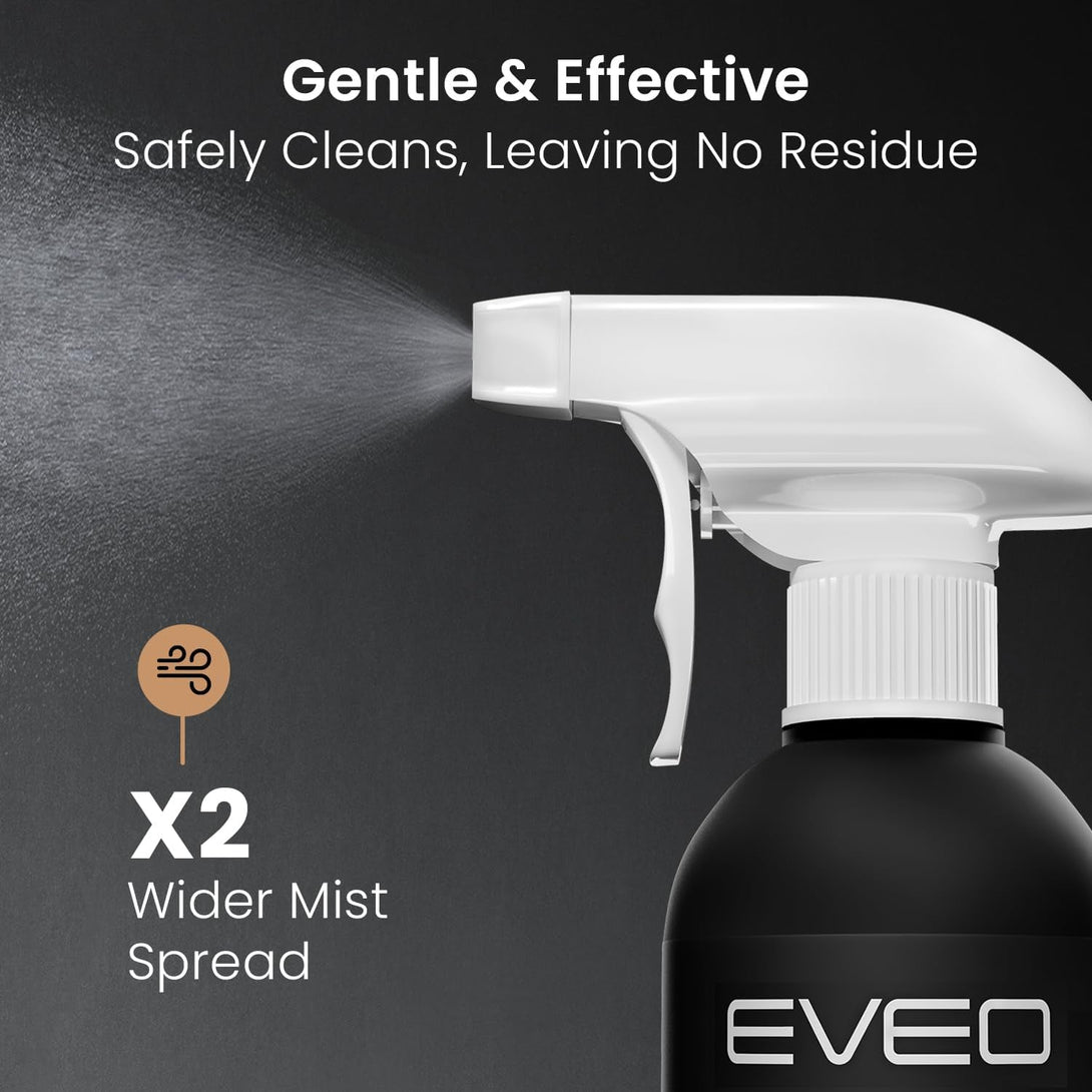 EVEO® Screen Cleaner Spray Kit (Streak-Free) TV Screen Cleaner for Smart TV, LCD, LED, OLED | Computer Screen Cleaner Spray and Wipe Microfiber Cloth for TV, Monitor, Laptop, Ipad, Car & More - 1 Pack