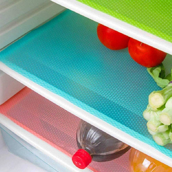 12 Pcs Refrigerator Liners, Maynest Washable Mats Covers Pads, Home Kitchen Gadgets Accessories Organization for Top Freezer Glass Shelf Wire Shelving Cupboard Cabinet Drawers (4 Blue+4 Green+4 Red)