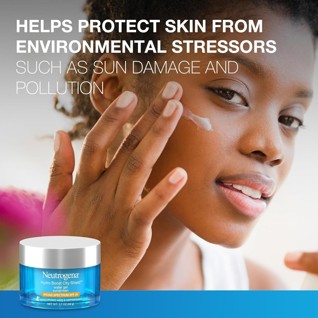Neutrogena Hydro Boost Face Moisturizer with SPF 25, Hydrating Facial Sunscreen, Oil-Free and Non-Comedogenic Water Gel Face Lotion 1.7 Oz