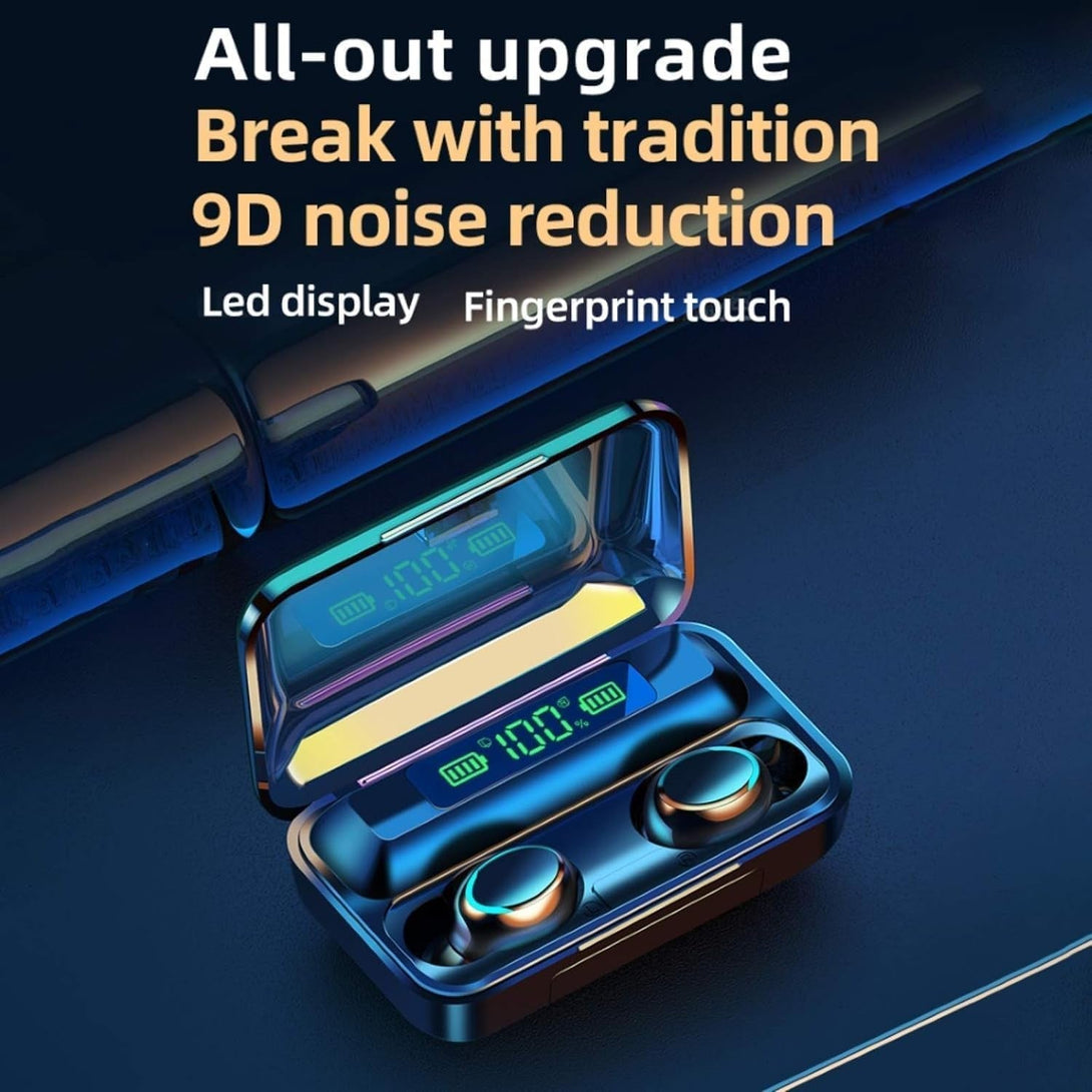 Wireless Earphones, Wireless Earbuds, Hifi Stereo, Bluetooth 5.3 Touch Control Noise Rduction Headphones, Mini Eear Buds Mic In-Ear Headphones IPX7 Waterproof Led Display for Smartphone