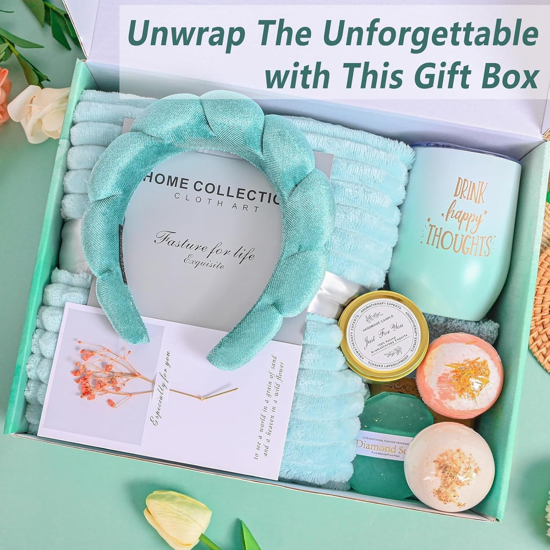 ZSHAWN Get Well Soon Gifts for Women, Care Package Get Well Gift Basket, Self Care Gifts with Luxury Flannel Blanket, Relaxing Spa Box Thinking of You Basket for Her, Mom Sister Best Friends