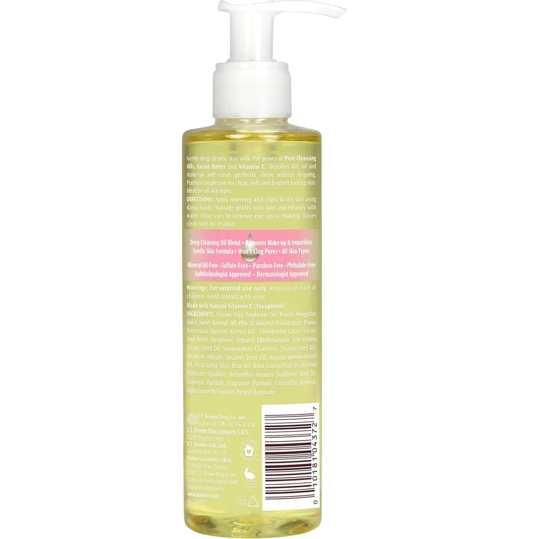 Palmer'S Cocoa Butter Skin Therapy Cleansing Facial Oil, Gentle Makeup Remover for Face, Rosehip Fragrance, 6.5 Ounce
