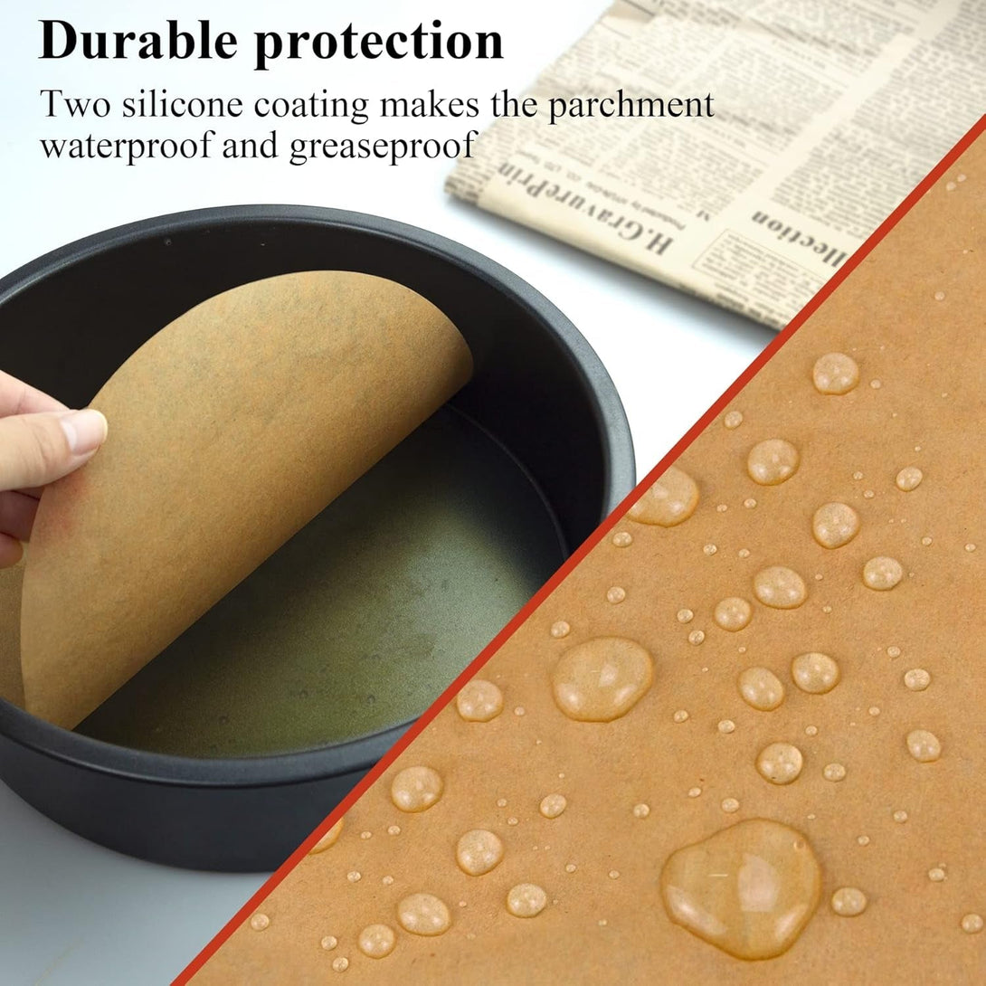 9 Inch Parchment Paper Rounds, 100PCS Unbleached round Parchment Paper 9 Inch for Baking, Precut Parchment Rounds for round Cake Pans 9 Inch,Round Baking Sheets,Springform Pan,Bamboo Steamer
