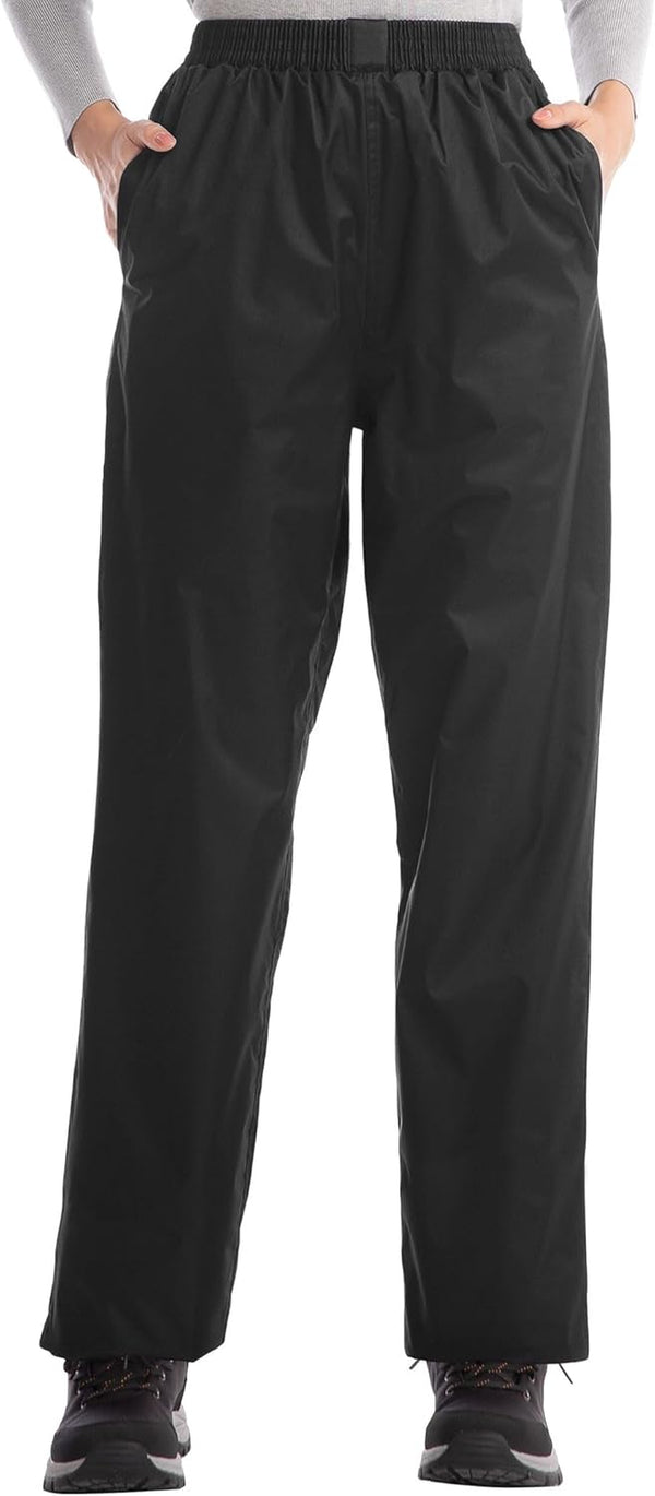 Icreek Women'S Rain Pants Waterproof Hiking Pants Windproof Lightweight over Pants Work Rain Outdoor for Golf, Fishing