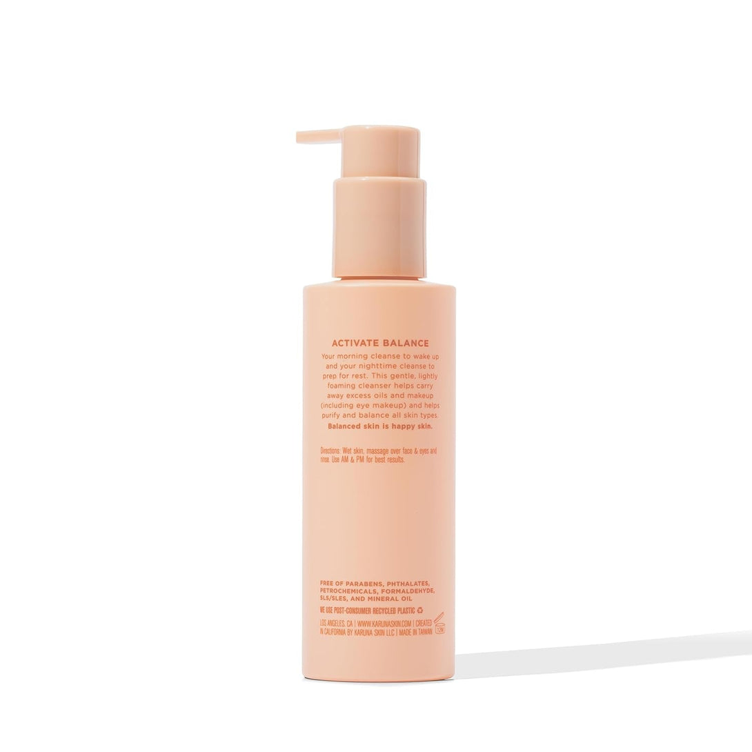 Karuna Balancing Facial Cleanser with Red Clover, Snow Mushroom, Lavender Flower Water, Hydrating, Soothing Foaming Face Wash, Facial Cleanser, 150 Ml