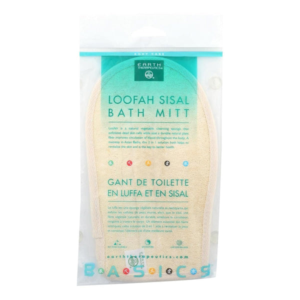 Earth Therapeutics Loofah Sisal Bath Mitt Ct