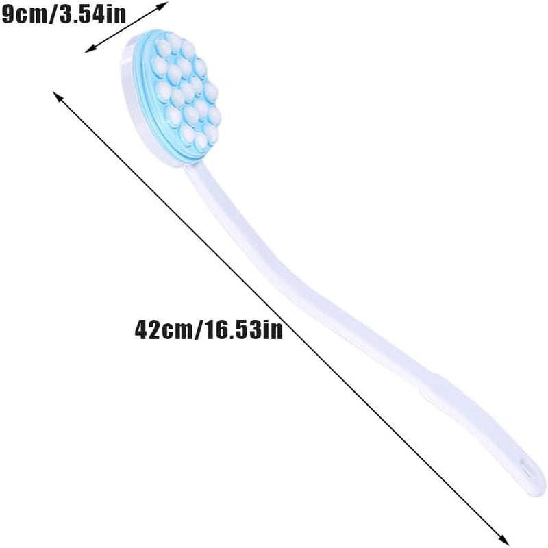 Joyzan Back Lotion Applicator, Long Self Handled Bath Massager Roll Reach Shower Brush Target Tanner Dispenser Wand Curved Rotating Head Sunscreen Skin Cream Gel Legs Feet Elderly Moisturizer Women