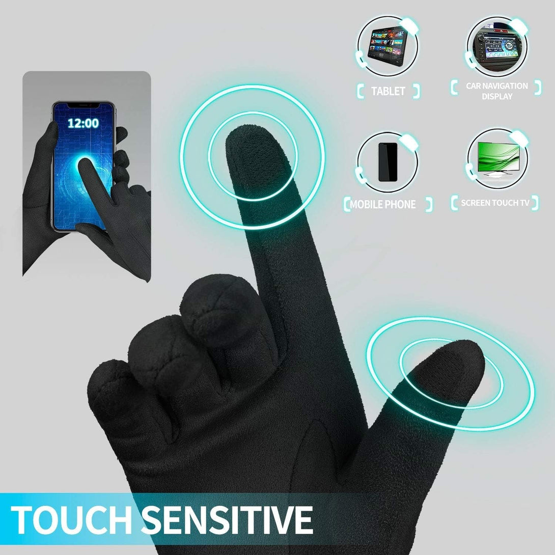 Achiou Women Winter Touchscreen Gloves Soft Comfortable Thermal Elastic Stretch Texting Glove for Traveling, Cycling, Running
