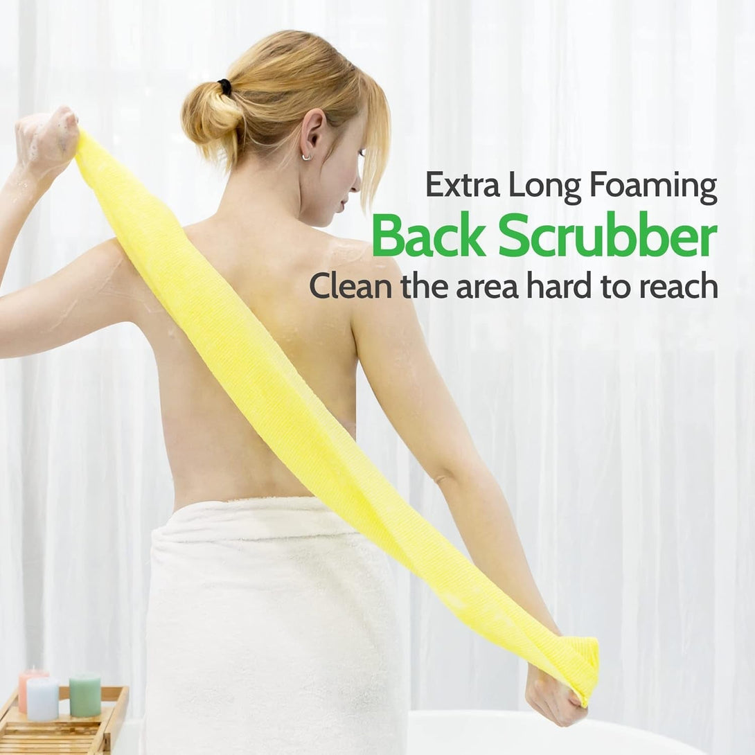 Exfoliating Washcloth Japanese Washcloth Nylon Bath Wash Cloth Korean Exfoliating Cloth Loofah Towel Beauty Washcloth Sponge Loofah Body Scrub Back Scrubber for Shower 3 Pcs by Modu