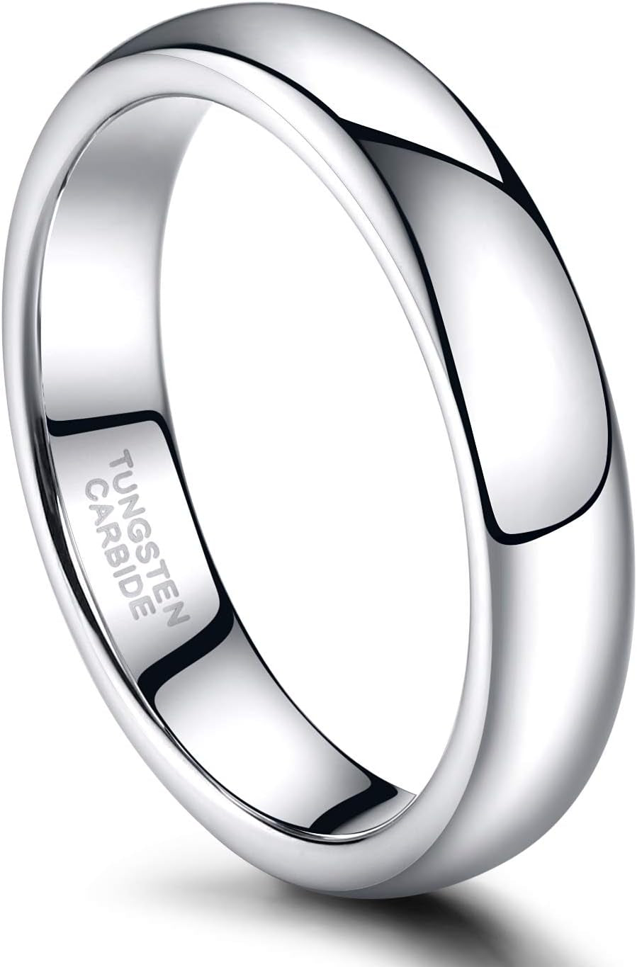 TRUMIUM 2Mm 4Mm 6Mm 8Mm Tungsten Wedding Band Ring for Men Women Gold/Rose Gold/Silver Domed High Polish Comfort Fit 4-15