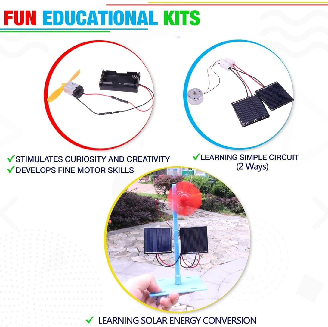 4 in 1 Solar Power & Electric Motor STEM Kits,Science Experiment Projects for Kids Beginners,Electronic Assembly Solar Powered Toy Kit,Diy Educational Engineering Experiments for Boys and Girls