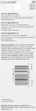 Covergirl Perfect Point plus Eyeliner Pencil, Espresso, Long-Lasting, Versatile Brown Eyeliner, Soft Smudging Tip, No Sharpening Needed, Pack of 1