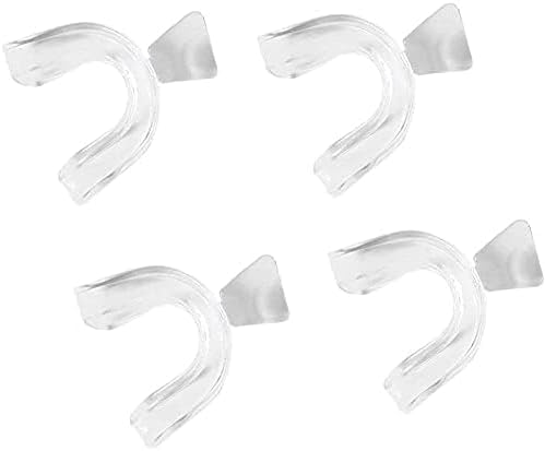 4Pcs Transparent Mouth Guard Silicone Grinding Guard Teeth Whitening Tray Sleeping Gum Shield for Sports Bruxism Bite Guard,Teeth Grinding
