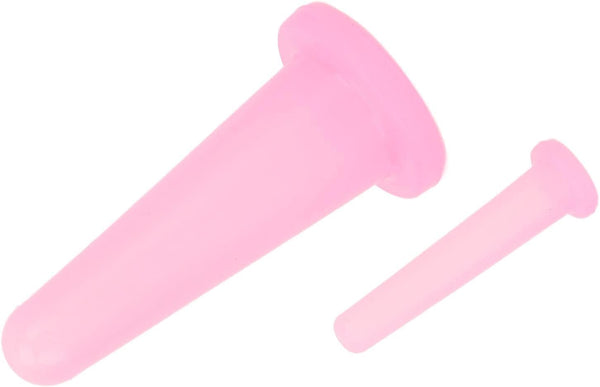 2Pcs Pink Cupping Set,Mini Silicone Face Cupping Set Vacuum Suction Massage Cups anti Cup Facial Cupping Set for Adults,Body and Face,Anti