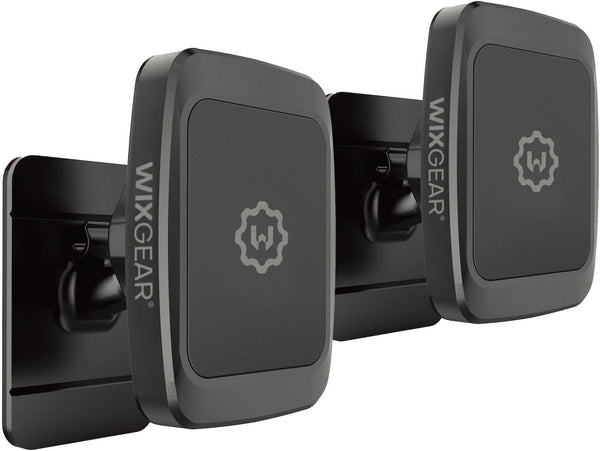 Wixgear (2 Pack Universal Stick on Dashboard Magnetic Phone Car Mount, for Cell Phones and Mini Tablets with Fast Swift-Snap Technology, (Newer