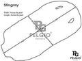 PELGIO Genuine Stingray Skin Leather Hide Pelt Black (5" X 8")