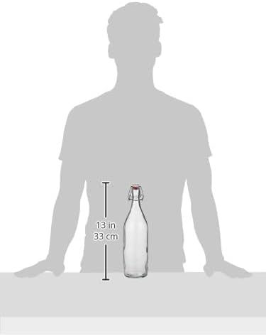 Bormioli Rocco Giara Bottle, 33.75 Oz, Clear