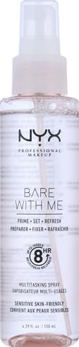 NYX PROFESSIONAL MAKEUP Bare with Me Multitasking Face Primer & Makeup Setting Spray, Hydrating Face Mist for up to 8HR Wear, Long-Lasting, Vegan