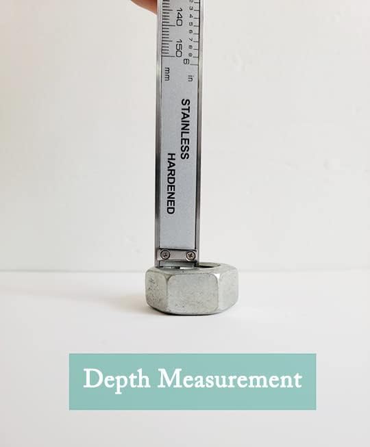 Digital Caliper,Electronic Digital Calipers, YKLSXKC 0-6" Calipers Measuring Tool, Stainless Steel Construction with Large LCD Screen, Auto-Off