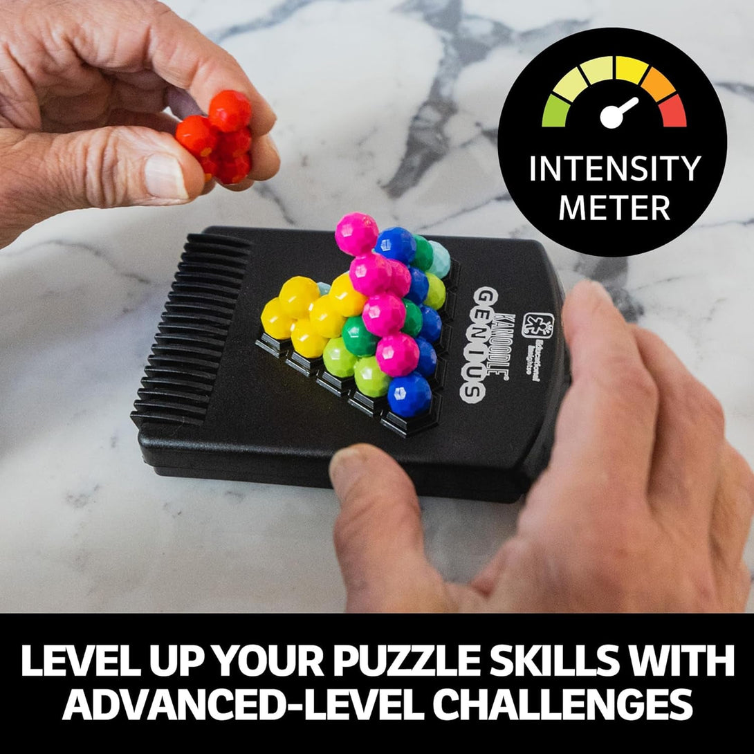 Educational Insights Kanoodle Genius 3-D Puzzle Brain Teaser Game for Adults, Teens & Kids, over 200 Challenges, Easter Basket Stuffers for Kids, Gift for Ages 8+