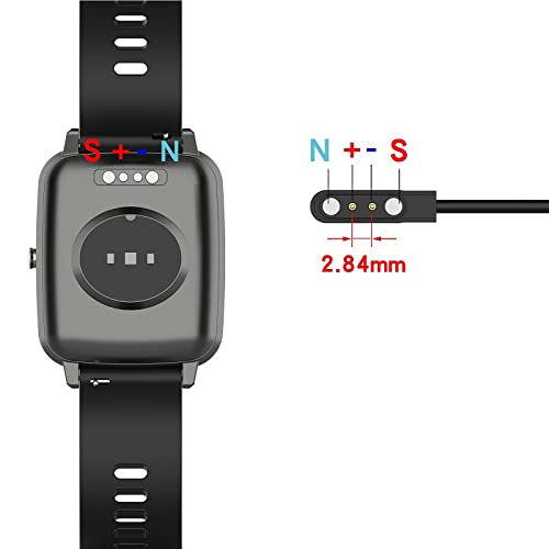 [2-Pack] 3.3FT Smart Watch Charger Magnetic USB Charging Cable for Letsfit Willful YAMAY SW023 ID205L SW021 ID205U ID205S SW025 Uwatch 3S