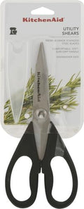 Kitchenaid All Purpose Kitchen Shears with Protective Sheath Durable Stainless Steel Scissors, Dishwasher Safe, Soft Grip Comfort Handle, 8.72
