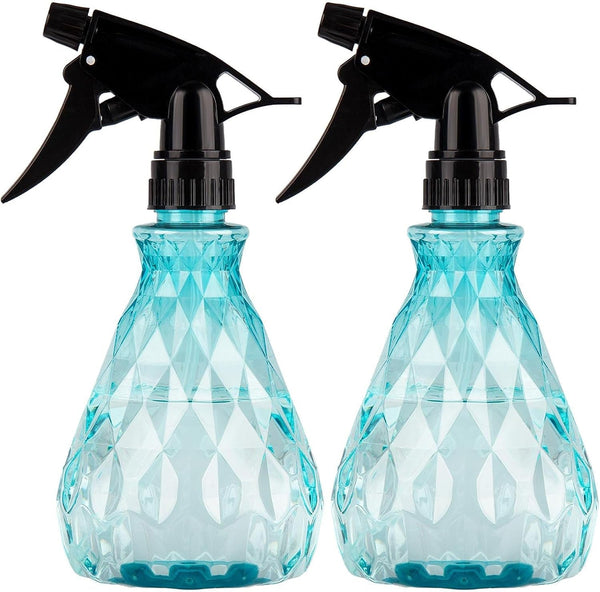 2 Pcs Spray Bottles, 500 Ml/17 Oz Empty Water Spray Bottles, Plastic Reusable Adjustable Mist Sprayer Squirt Bottles Containers Refillable for Cleaning Solutions, Gardening, Plants (Blue)
