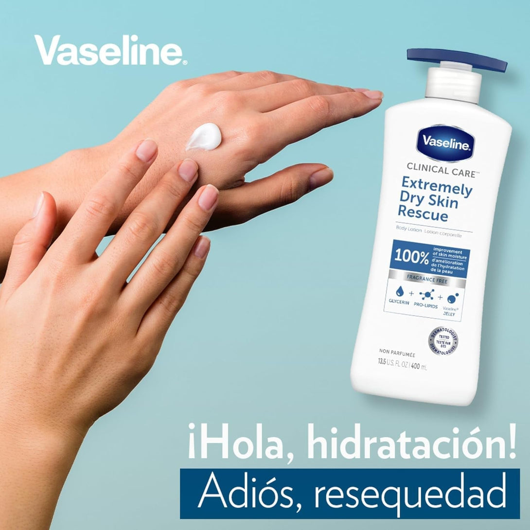 Vaseline Clinical Care Hand and Body Lotion Extremely Dry Skin Rescue 13.5 Oz
