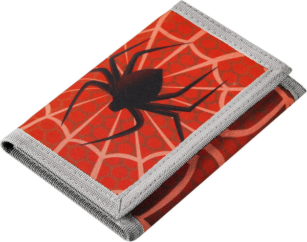 Kids RFID Wallet for Boys & Girls - Magic Sticker, Toddler Wallet with Coin Pocket - Spider Design for Christmas/Birthday Gift