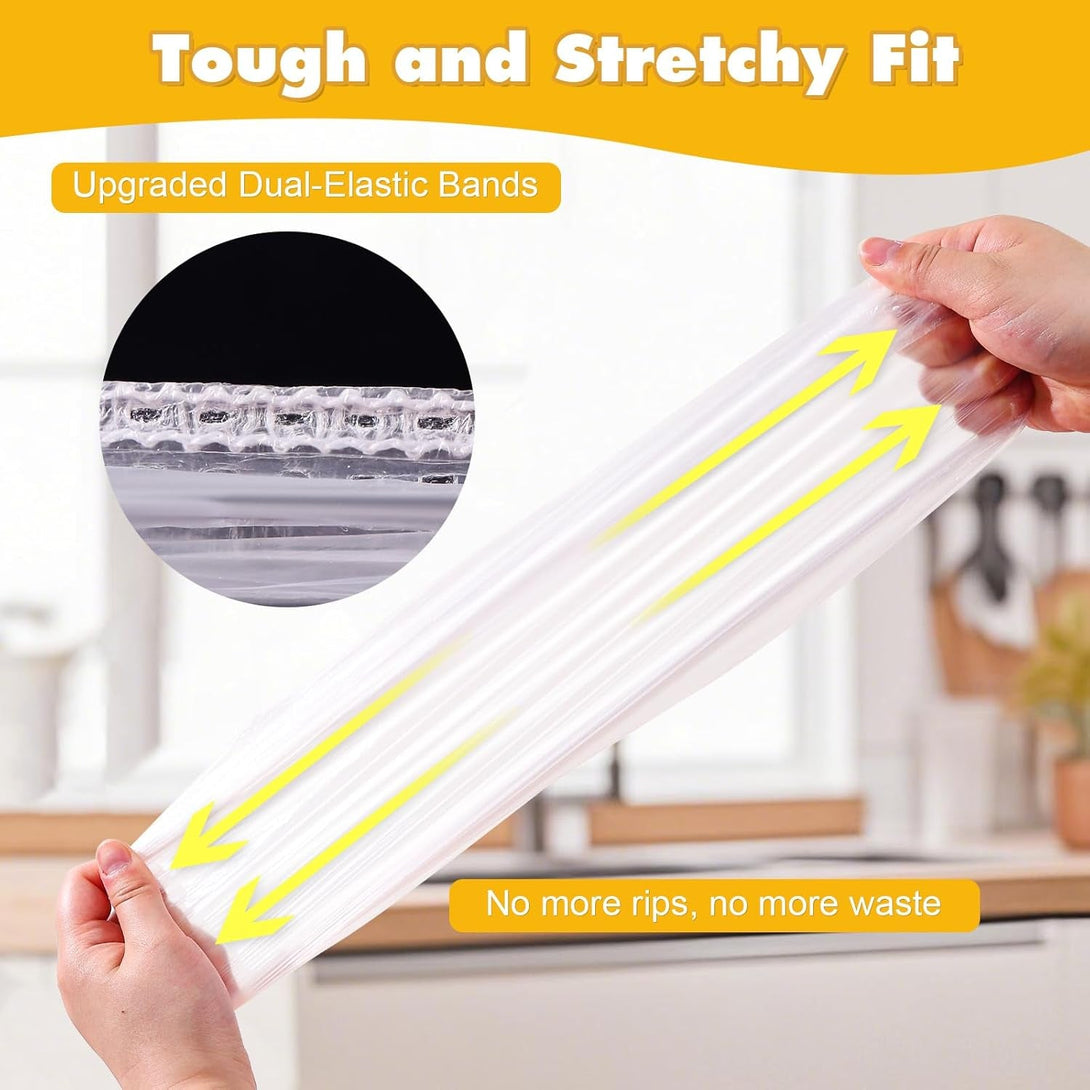 150PCS Plastic Bowl Covers for Banneton Bread Proofing Basket Fit up to 12" Bowls, for Sourdough Bread Baking Supplies, Bread Proofing，Leftovers,Outdoor Use, Dust-Proof Food Storage Covers