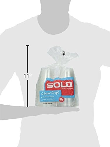 Solo Clear Plastic Cups, 9 Oz, 40 Ct