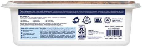 Bona Hardwood Floor Disposable Wet Cleaning Pads - 12 Cleaning Pads per Pack - Unscented - Use with Bona Mops - Residue-Free Floor Cleaning