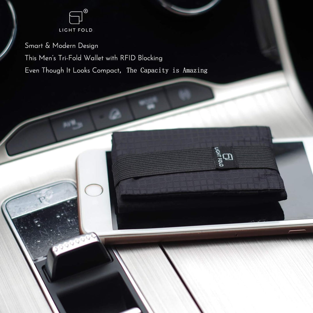 Slim Wallet for Men with RFID Blocking - Minimalist Slim Wallet with Thin, Durable Style & Data Protection - Multiple Pockets for 12 Cards & Cash, Small Wallet without the Bulk