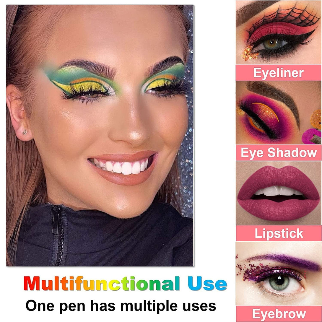 15 Colorful Eyeliner Pen Set, Shadow Pencil, Pearl Eyeliner Kit Metallic Glitter Eyeliner for Women Eye&Lip Liner Professional Colorful Eyeliner Eye Color Eye Makeup Set(15Pcs)