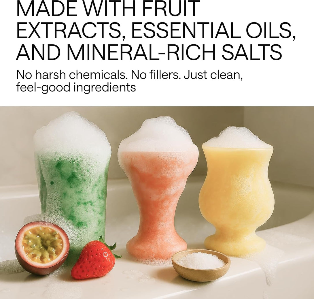 Bath Bombs Gift Set for Women – XL Bubble Bath Bombs for Relaxation, Aromatherapy Spa Gifts – Fizzies with Essential Oils for Sensitive Skin – Shower Bombs, Individually Wrapped – Teens, Adults, Girls