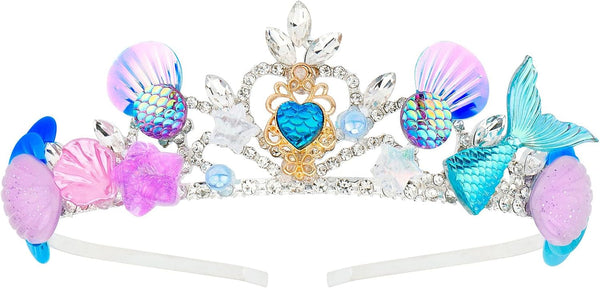 Mermaid Crown for Girls Mermaid Headband for Little Mermaid Party Decorations Ariel Birthday Party Supplies