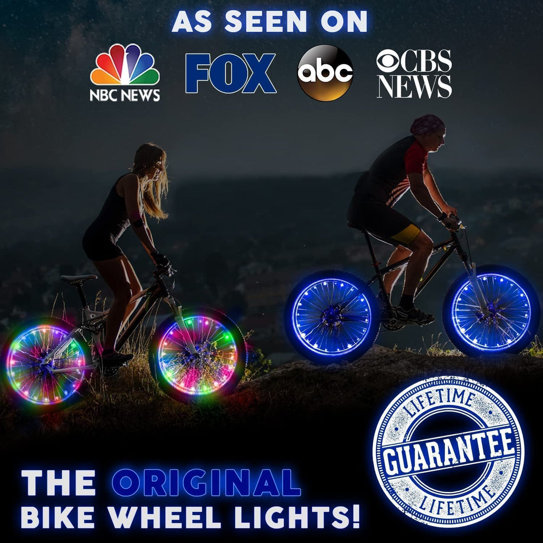 Activ Life LED Bike Wheel Lights with Batteries Included, Get 100% Brighter and Visible from All Angles for Ultimate Safety & Style (1 Tire Pack, Color Changing)