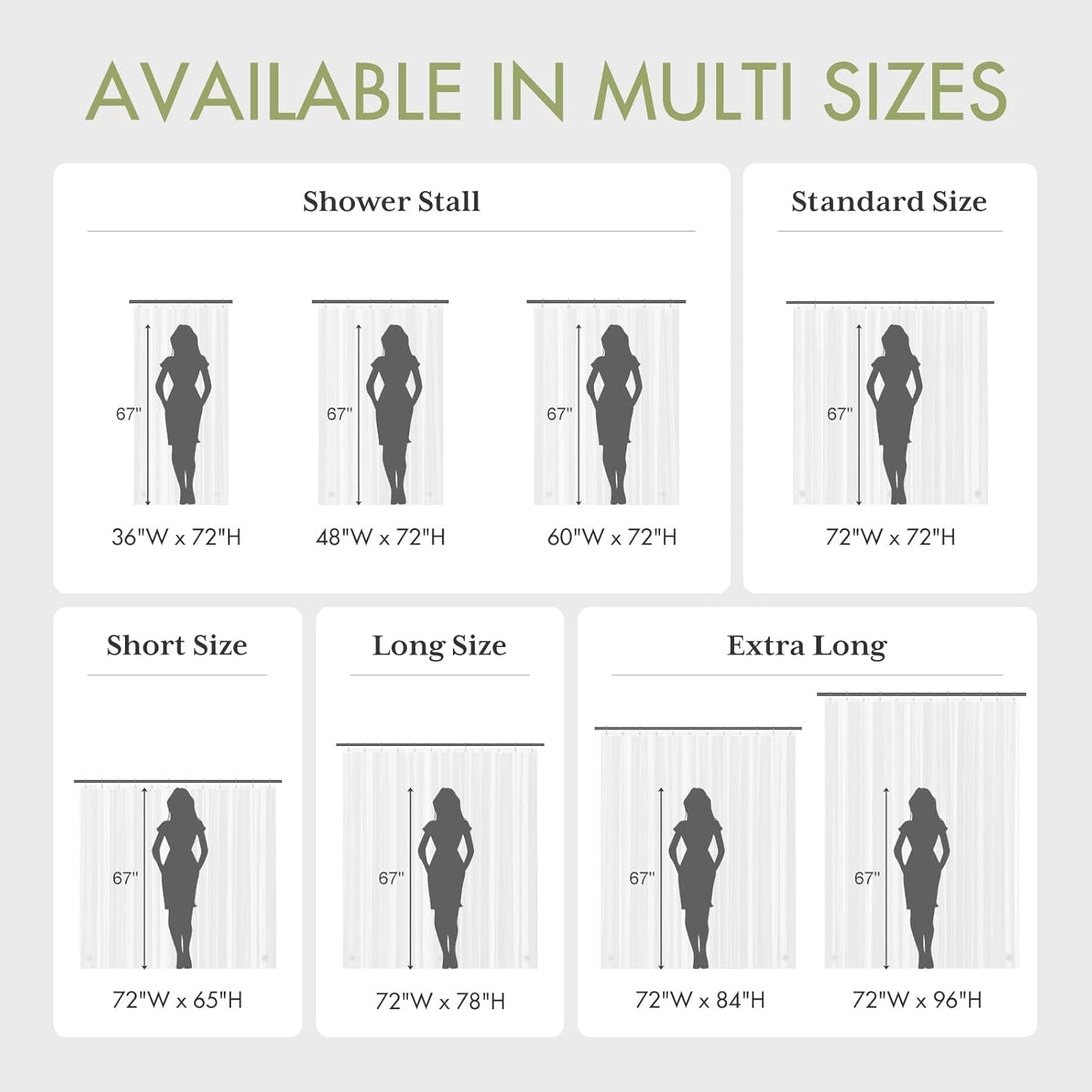 Amazerbath Shower Curtain Liner, 72X72 Clear Shower Curtain Liner, Waterproof Plastic Shower Liner, Cute Lightweight PEVA Shower Curtain for Bathroom with 3 Magnets and 12 Rustproof Metal Grommets