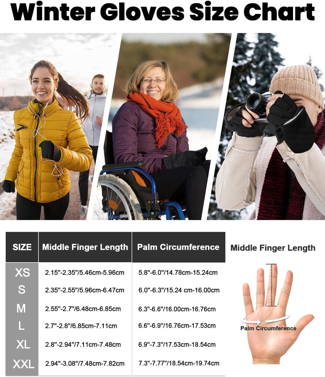 RIGWARL -5℉ Winter Warm Gloves with Thickest Thermal Plush for Extreme Cold Weather, Completely Waterproof Gloves Men Women