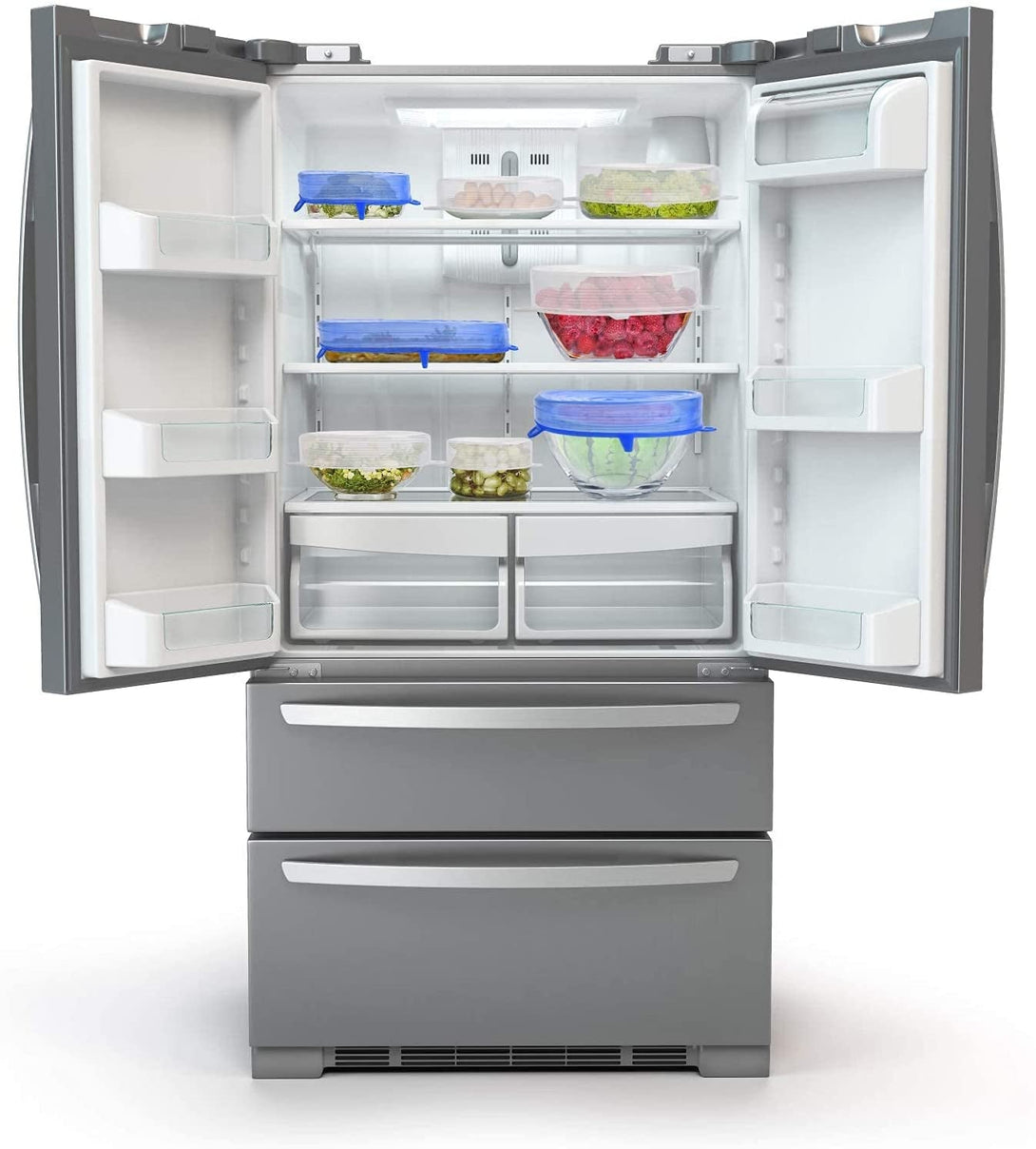 6PCS Ostwony Silicone Stretch Lids, Four Specifications of Reusable Silicone Bowl Cover, Suitable for Various Food Containers, High and Low Temperature Scenarios (Microwave Ovens, Freezers)