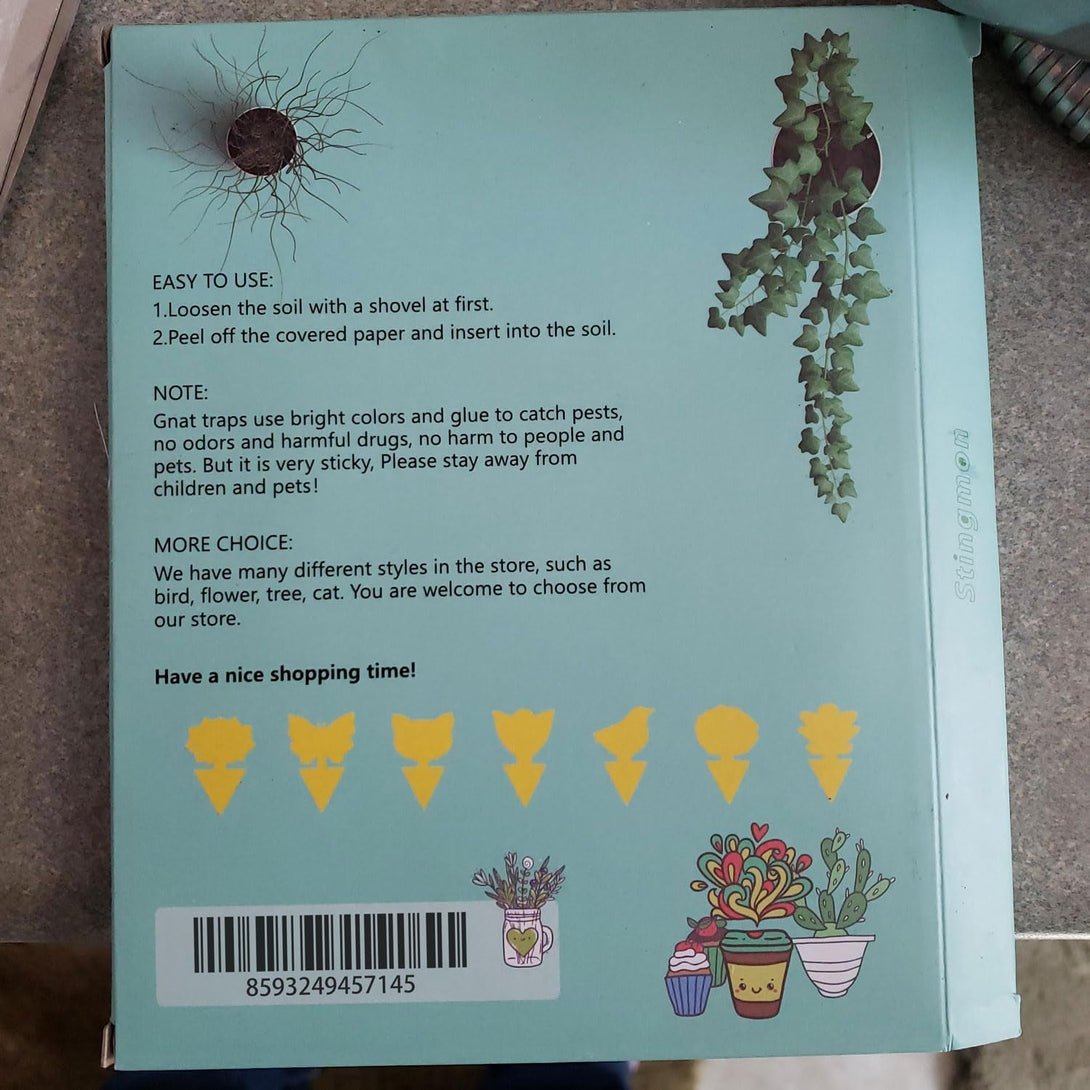 36 Pack Fruit Fly Trap for Indoors, Fungus Gnat Killer Indoor Sticky Traps for Mosquito, Bug Insect Catcher Killer for Houseplant