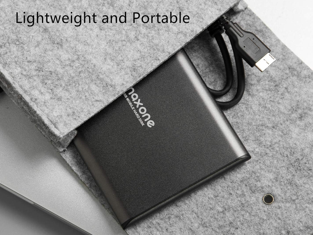 Maxone 250GB Ultra Slim Portable External Hard Drive HDD USB 3.0 Compatible with PC, Laptop - Charcoal Grey