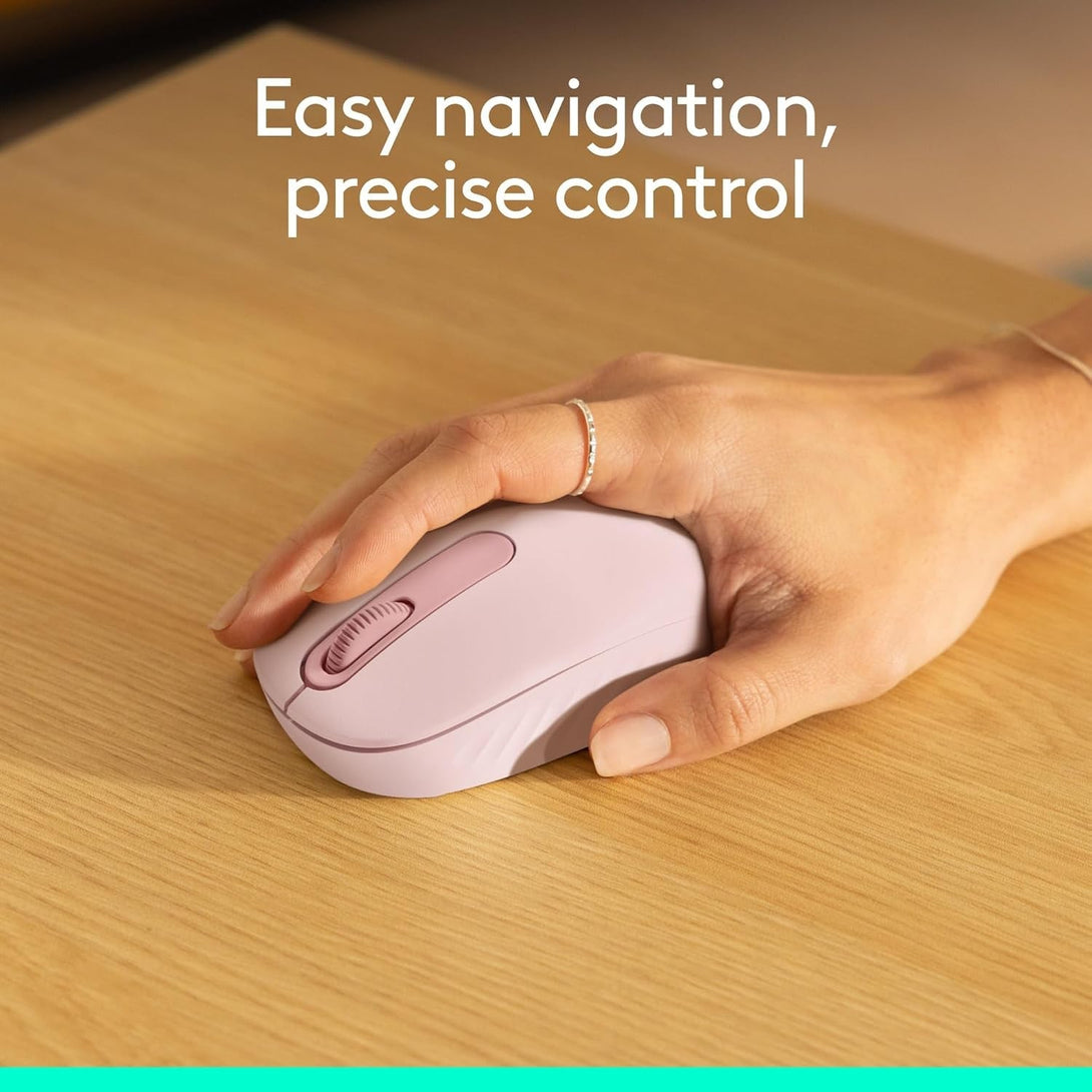 Logitech M196 Bluetooth Wireless Mouse, Compact and Portable Mouse for Laptops, Tablets and More, 12-Month Battery, Smooth Tracking, Compatible with PC and Mac, Windows and Macos - Rose